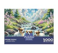 Kerry Blue Terrier Puzzle 1000 Pieces for Adults Hobby Fun Relaxing Entertainment Durable Gift Box Collectible 38x26cm/1000pcs