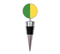 Kerry County Colours Wine Bottle Stopper | Irish Gaelic Games Gift | Durable Zinc Alloy & Silicone | Personalised Gift for Hurling & Gaelic Football Fans | County Kerry Barware