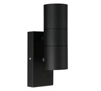 Kerry Dusk to Dawn Outdoor Wall Light, Up Down External Lamp, Outside Lighting Mains Powered Lantern, Black Stainless Steel IP44 Waterproof Luminaries for Front Door, Garden, Porch (Bulb Excl.)