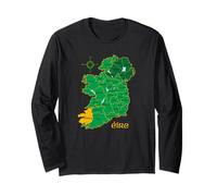 Kerry Ireland County Map Eire Irish Travel Long Sleeve T-Shirt