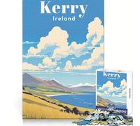 Kerry Ireland Travel for Adults 1000 Piece Jigsaw Puzzle Memory Boost Leisure Activity Clean Edges Great Gift size 50x75cm