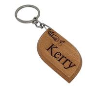 Kerry Personalised Name Engraved Wooden Keyring Keychain Key Ring