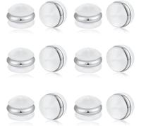 Kerryjewl Earring Backs Rubber,12pcs Soft Clear Earring Backs for Studs,Hypoallergenic Silicone Earrings Backs Replacement for Women(White)