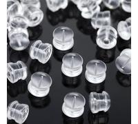 Kerryjewl Earring Backs Rubber,50pcs Soft Clear Earring Backs for Studs,Hypoallergenic Silicone Earrings Backs Replacement for Women(Clear)