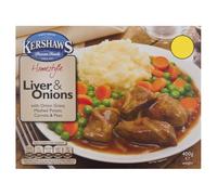 Kershaws Homestyle Liver & Onions with Onion Gravy, Mashed Potato, Carrots & Peas 400g 400g × 12