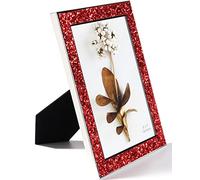 Kersiki Picture Photo Frames, Gold Frame Fits 5 by 7 Inch Picture,Metal Picture Frames Glitter Photo Display for Desk or Wall,Tabletop, Counterspace, Shelf (5 x 7 inch, Red)