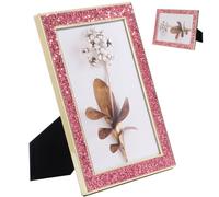 Kersiki Set of 2 Picture Photo Frames, Gold Frame Fits 5 by 7 Inch Picture,Metal Picture Frames Glitter Photo Display for Desk or Wall,Tabletop, Counterspace, Shelf (Pink Gold, 5 x 7 inch 2-Pack)