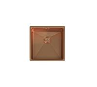 Kersin Elite Brushed Copper Undermounted 1 Bowl Sink (W) 440 X (L) 440mm