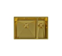 Kersin Elite Brushed Gold Undermounted 1.5 Bowl Sink (W) 670 X (L) 440mm