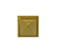 Kersin Elite Brushed Gold Undermounted 1 Bowl Sink (W) 440 X (L) 440mm