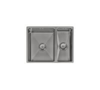 Kersin Elite Brushed Stainless Steel Undermounted 1.5 Bowl Sink (W) 555 X (L) 440mm