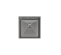 Kersin Elite Brushed Stainless Steel Undermounted 1 Bowl Sink (W) 440 X (L) 440mm