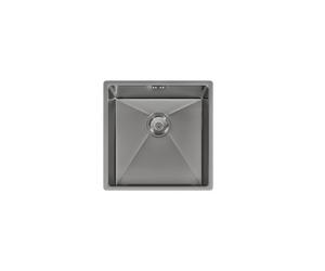 Kersin Elite Brushed Stainless Steel Undermounted 1 Bowl Sink (W) 440 X (L) 440mm