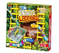 KERTOY Kids Board Games - Family Board Games for Children, Teenagers & Adults - Classic Board Games for Girls & Boys - 2+ Players, Age 3+ (3D Snakes & Ladders (Small))