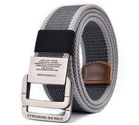 KERTZ Canvas Belt Mens Belts Military Webbing Double D Ring Adjustable Buckle Dual Colour Nylon Trouser Jeans