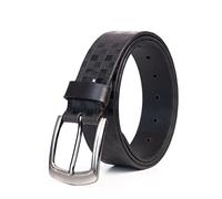 KERTZ Men's Leather Designer Strap Belt for Men Genuine Leather Belt For Formal and Casual Wear (Size in Inches (30"-32"), BLACK)
