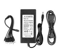 KERUI DC 12V 5A Power Supply Adapter with 8 Splitter Power Cable Security Camera Power Adapter 8-Way Power Splitter for Security Camera DVR Surveillance System