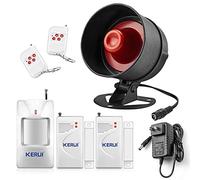 KERUI Home Security System Indoor Outdoor Weather-Proof Siren Window Door Sensors Motion Sensor Alarm with Remote Control More DIY, Wireless House Hotel Garage Shop Burglar Door Alarm, NO WIFI/GSM/APP
