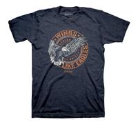 Kerusso Crest Those Who Hope in The Lord Will Renew Their Strength Denim Heather Blue Cotton Crew Neck T-Shirt, Denim Heather Blue, S