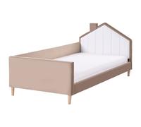 Kids Bed House Velvet KERVAN 90 x 200 cm (EU Single) Light Brown