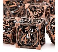 KERWELLSI Dungeons and Dragons Dice Set D&D, Hollow Metal DND Dice Set with Box, 7 Pcs D and D Dice Set, Polyhedral & RPG Dice, Set of Dice D20 D12 D10 D8 D6 D4