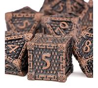 KERWELLSI Metal Dice, DND Dice Set D&D, Dungeons and Dragons Dice with Box, D and D Dice Set, Set of Dice D20 D12 D10 D8 D6 D4