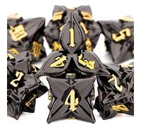 KERWELLSI Metal DND Dice Set, Leaf D&D Dice, 7Pcs Dungeons and Dragons Dice, Polyhedral & RPG Dice With Box, D and D Dice Set D20 D12 D10 D8 D6 D4