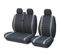 KERYJFF Universal Stripe For Most Vans Trucks 2+1 Seats Covers For Single Driver And Passenger Easy To Clean And Install Car Seat Cushions(Grey)