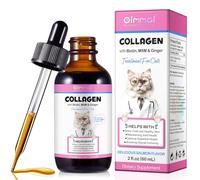 KerYuuryeeng Collagen Drops for Cats, Liquid Collagen for Cats, Complementary Feed with Biotin & MSM for Skin, Coat & Joint Support - Chicken Flavour