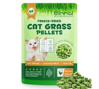 KerYuuryeeng Freeze-Dried Cat Grass for Cats- Natural Digestive Support & Hairball Care for Indoor Cats - Wheatgrass Pellets for Play & Enrichment - 80g