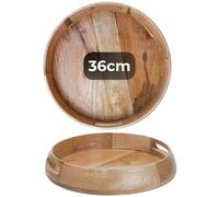Kerzentablett Serving Tray Decor Tray Wood Candle Dish 36cm Boho Brown
