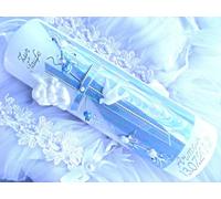 kerzenzauber-lusine Baptism Candle Communion Candle Boy Girl 250/70 mm VT-06 incl. Accessories for self-Labeling