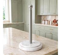 KES Anti-Slip Marble Kitchen Roll Holder Countertop with 2X Weighted Base, Rustproof 18/8 Stainless Steel Freestanding Paper Towel Roll Holder for Kitchen, Antique Brushed Steel, KPH208-2