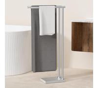 KES Free Standing Towel Rail for Bathroom with 3X Thicker Base, 2-Tier Towel Holder Stand for Bathroom Floor, Upgrade Steady Design, Pro-Grade 18/8 Stainless Steel Brushed Finish, BTH239-2