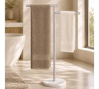 KES Free Standing Towel Rail with Marble Base for Bathroom Stand Towel Rack