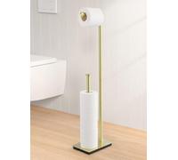 KES Gold Toilet Roll Holder Free Standing with Reserve, Toilet Paper Holder Freestanding Loo Roll Holder Stand SUS304 Stainless Steel, BPH286S1B-BZ