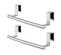 KES Over Door Towel Rail SUS304 Stainless Steel Kitchen Towel Holder, No Drilling Towel Rail for Cupboard Drawer Cabinet 2 Pack Brushed Finish, KTH200S26-2-P2