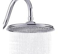 KES Rainfall Shower Head 9-Inch, Large Round Fixed Shower Head, Overhead Shower with Brass Swivel Ball Polished Chrome, J325S9-CH