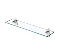 KES Tempered Glass Shelf 60CM Bathroom Shelf Wall Mounted 8MM Extra-Thick Rectangular Brushed Nickel Bracket, BGS3201S60-2