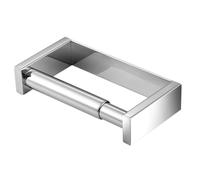 KES Toilet Roll Holder Self Adhesive Chrome Stick on Toilet Paper Holder | No Drill All Metal Loo Roll Holder with Spring Loaded 304 Stainless Steel Rustproof Polished Finish, A23075DM