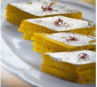 Kesar Kaju katli 250g Indian Traditional Sweet Best Gift For All Occasions Raksha Bandhan, Marriage, Diwali, Holi, Ganesh Chaturthi Festival Treat For Family & Friends