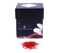 KESARCO Pure Gi Tagged Kashmir Mongra Saffron/Kesar, Nabl Lab Certified, Longer and Thicker Stigma Fresh from The Fields of The Valley, Dark Red, 1 gm (Pack of 1)