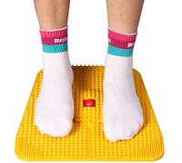 kesariyaJi Solar Powered Acupressure Mat with Magnets and Pyramid Foot Acupuncture Pad Acupressure Tool for Feet - Yellow (30x30cm)