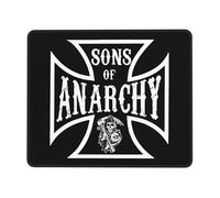 KESATUOT anarchy TV Series Sons Office and Gaming Mouse Pad Full-Coverage Printed Mouse Pad Precision Edge-Stitching Non-Slip & Wear-Resistant Multi 7 x 8.6 in