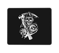 KESATUOT anarchy TV Series Sons Office and Gaming Mouse Pad Full-Coverage Printed Mouse Pad Precision Edge-Stitching Non-Slip & Wear-Resistant Multi 10 x 12 in