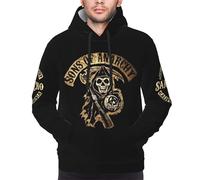 KESATUOT Men's anarchy TV Series Sons Hoodies Pullover Sweatshirts With Pockets Fashion Long Sleeve Hoodies and Sweatshirts for Men Multicolor 4XL
