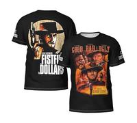 KESATUOT Mens Eastwood Actor Clint All Over Print Shirts Colorful Tshirts Crewneck Short Sleeve Graphic Tees for Man Multicoloured XL