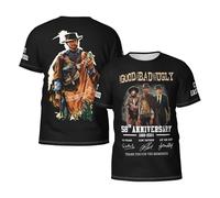 KESATUOT Mens Eastwood Actor Clint All Over Print Shirts Colorful Tshirts Crewneck Short Sleeve Graphic Tees for Man Multicoloured XL