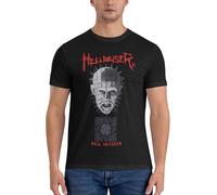 KESATUOT Men's Film Pinhead Cotton T-Shirts Cool Graphic Shirt for Men Outdoor Crew Neck Short Sleeve Top Black 3XL