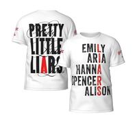 KESATUOT Mens Little Liars TV Pretty All Over Print Shirts Colorful Tshirts Crewneck Short Sleeve Graphic Tees for Man Multicoloured XXL